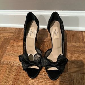 Valentino Lace Bow Pumps